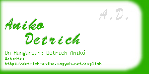 aniko detrich business card